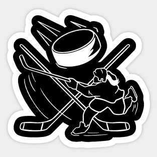Hockey Player With Ponytail Women's Hockey Design Sticker